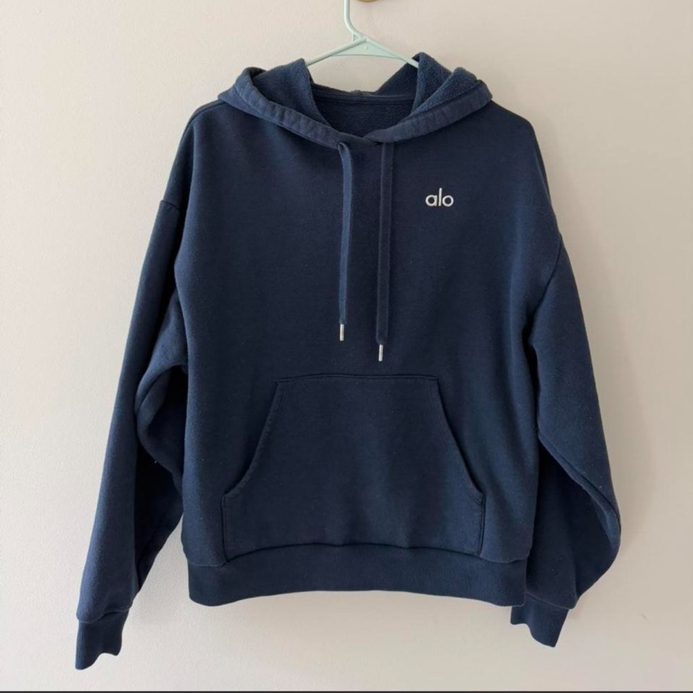 Alo Yoga accolade Navy Hoodie - size xs - excellent condition
